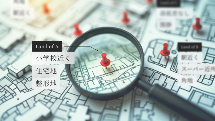 Land of A小学校近く住宅地整形地